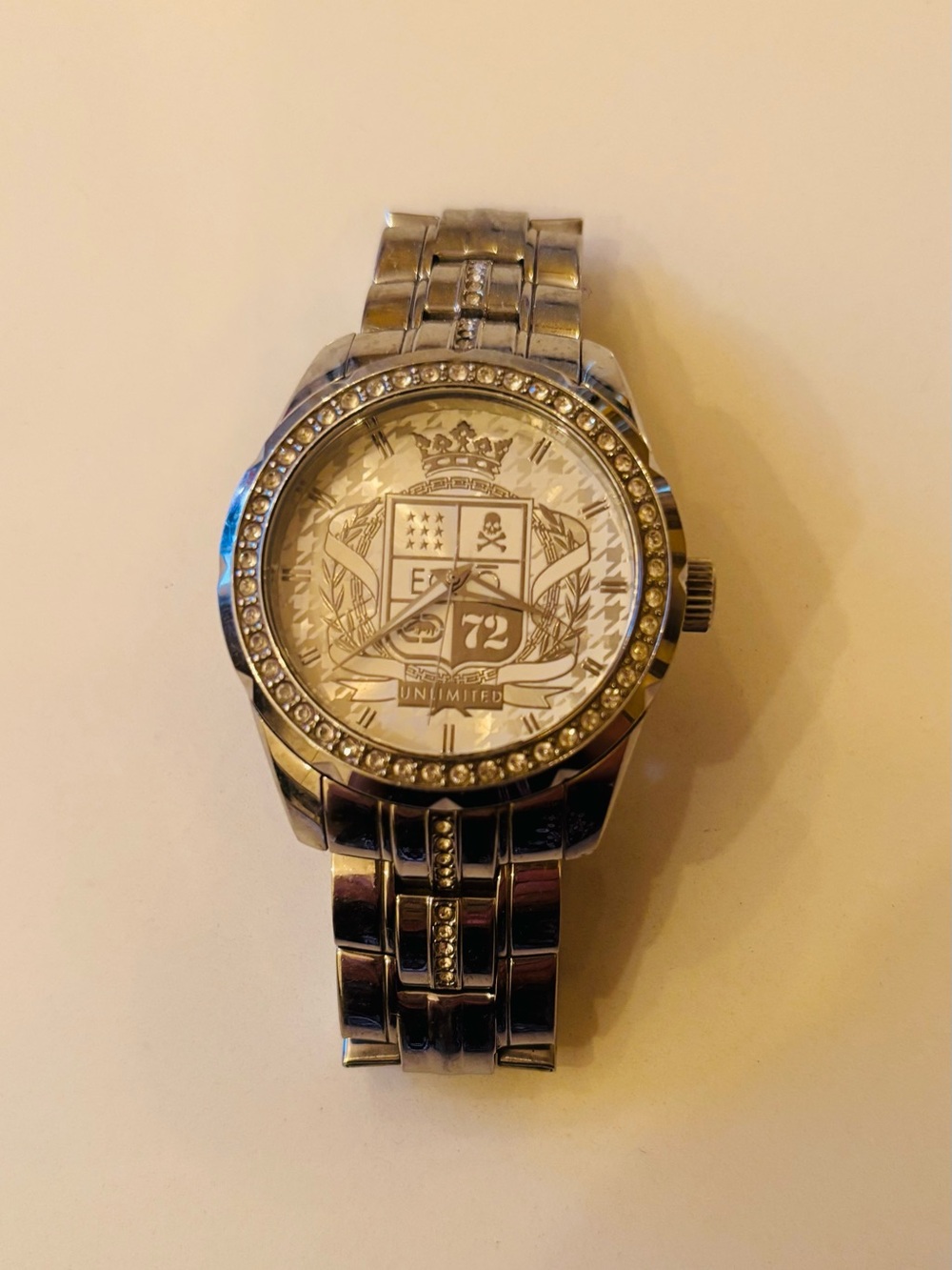 Marc Ecko Men's Silver watch with Diamond accents